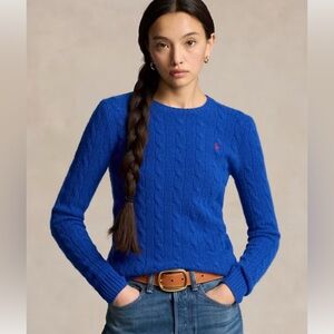 Cable knit wool cashmere ralph Lauren polo sweater
